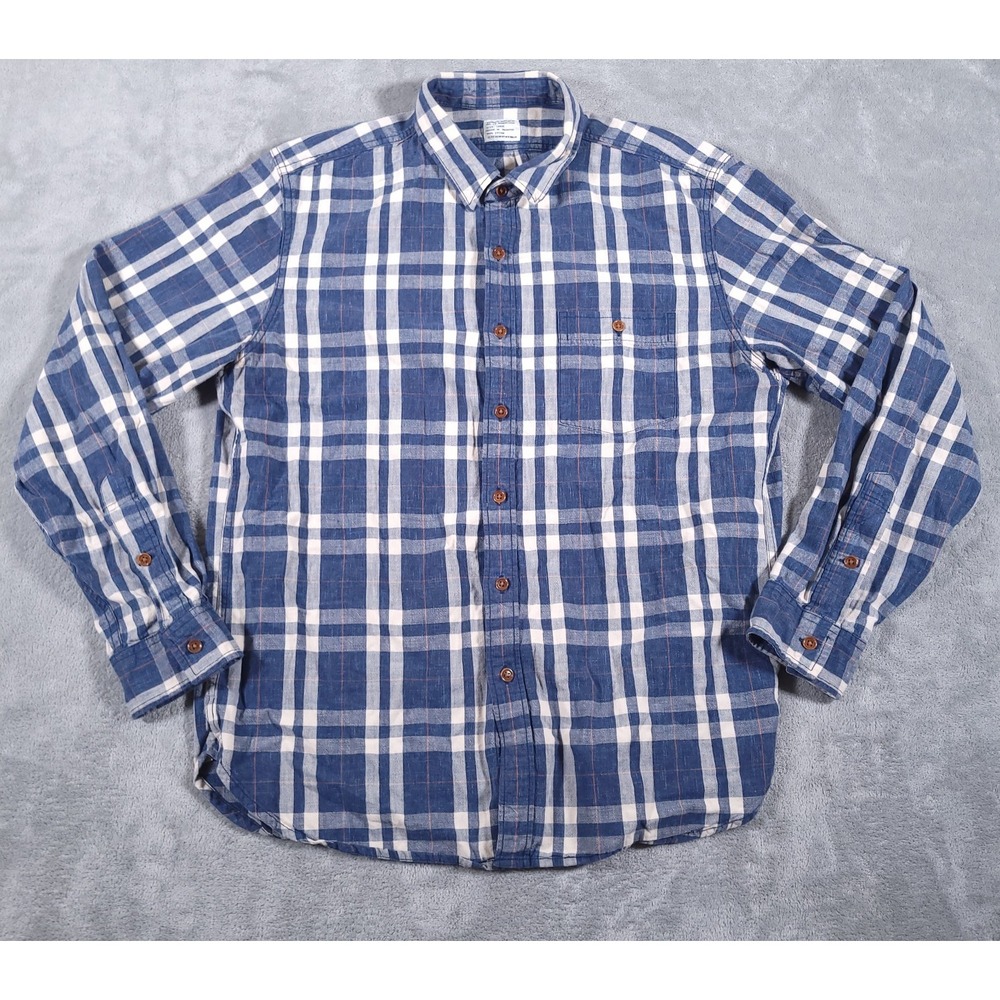 J Crew Shirt Mens Large Authentic Workwear Button Up 100%‎ Cotton Long Sleeve